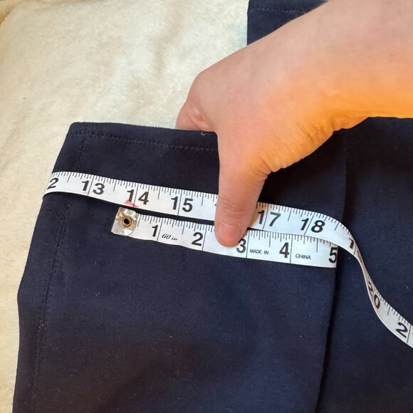 Boden Navy Blue Suede Stretch Knee-High Boots | EU 40 (US 9) | Wedge Heel - Picture 3 of 5